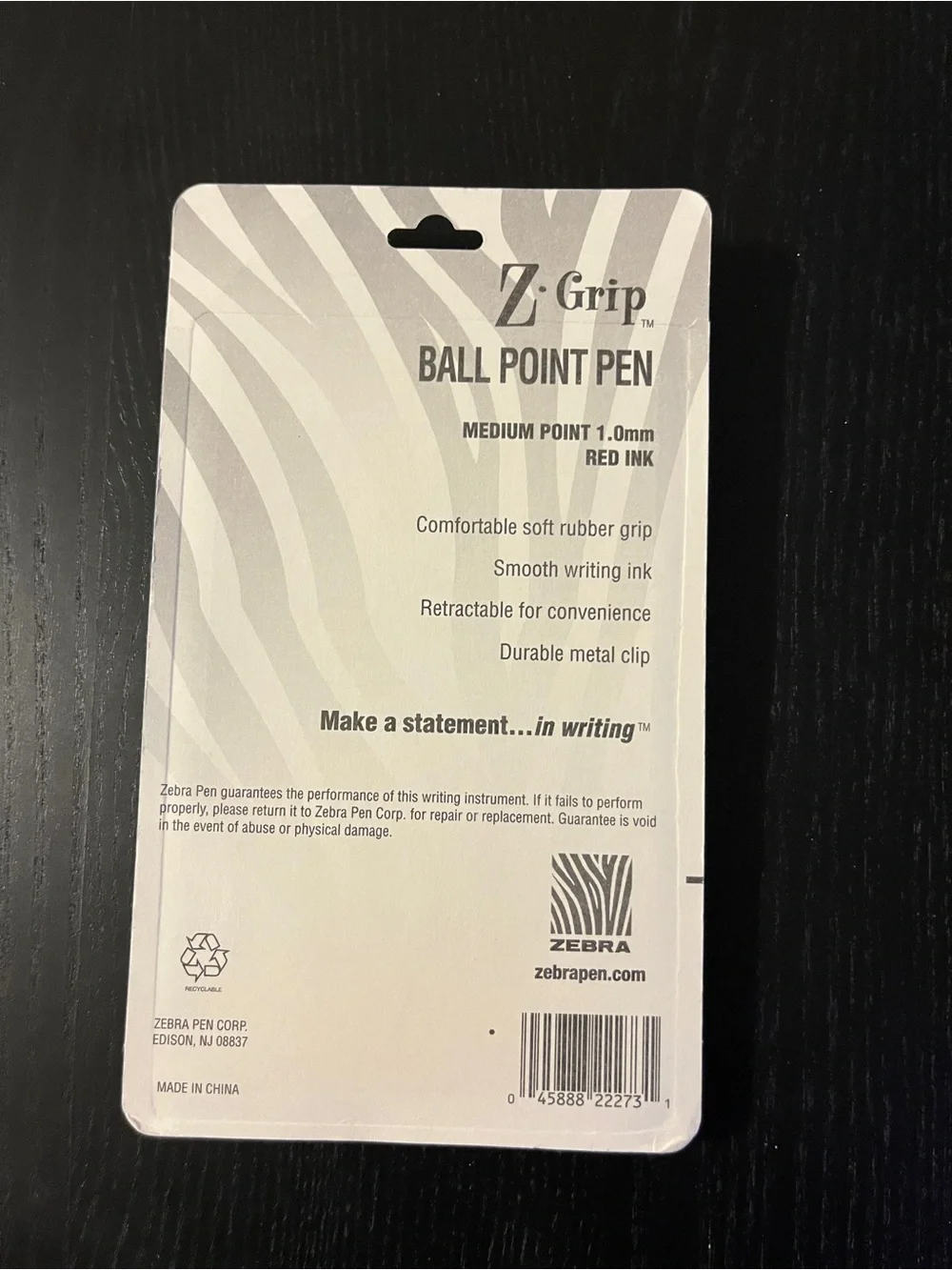 BIC velocity zebra